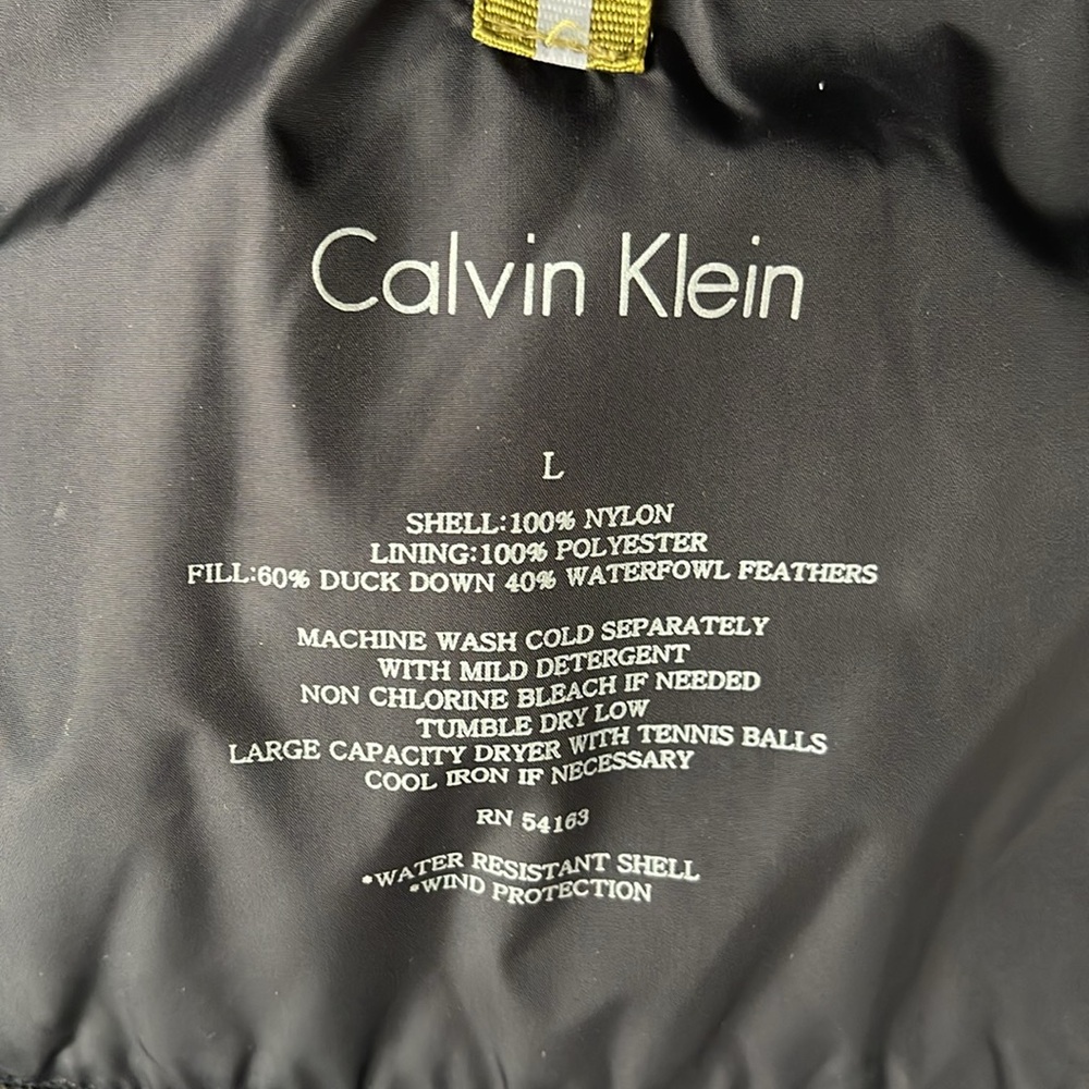 CALVIN KLEIN Black Duck Down Water-Repellent Hooded Puffer Jacket - Picture 10 of 11